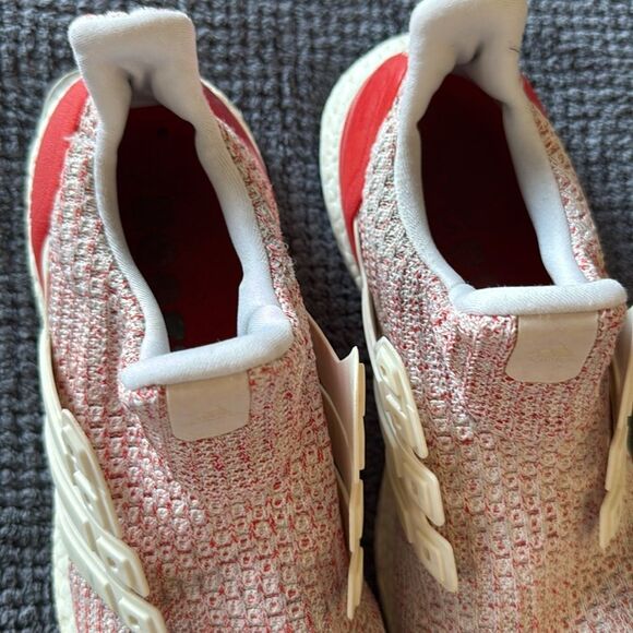 Adidas Ultraboost W Running Shoes Women’s 7.5 Cream Red Knit No Laces DB3209 - Picture 4 of 16
